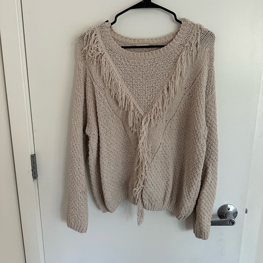 Cream Sweater (OS, fits like a medium)